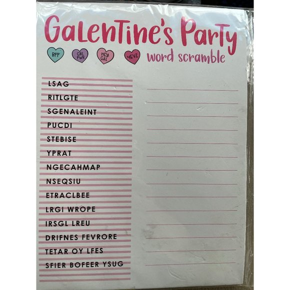 Target Galentine's Party Word Scramble Novelty Game 12 Count - Picture 1 of 1